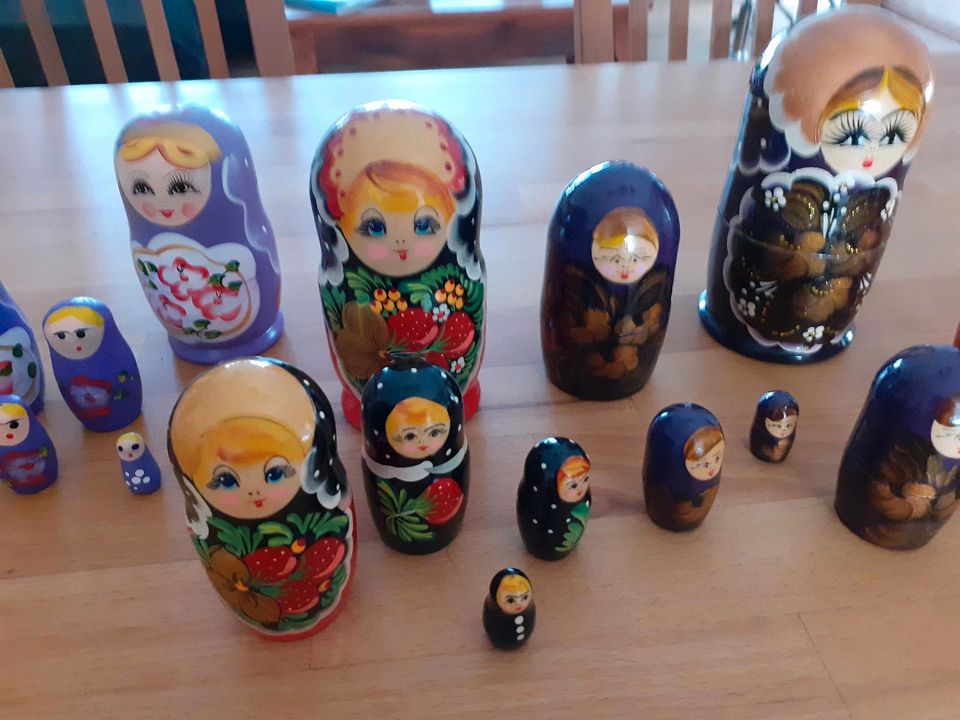 Matroschka Sammlung, russische Puppen, Babuschka,Holzpuppen, Deko in Wadern