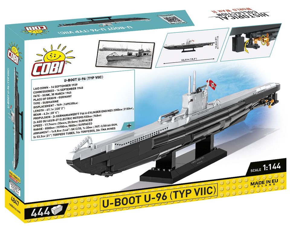 Cobi 4847 U-Boot U-96 Typ VIIC in Hamburg