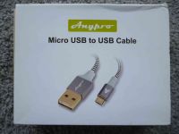 2 Stück Anypro Micro USB Kabel, reversibel, NEU & OVP! Nordrhein-Westfalen - Unna Vorschau