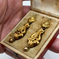 Ohrringe Gold Biedermeier antik Tropfen in original etui 19.jhd München - Maxvorstadt Vorschau