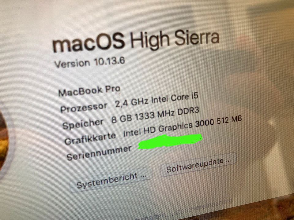 MacBook Pro i5 8 GB 256 SSD High Sierra (Mid 2011) in Schwelm