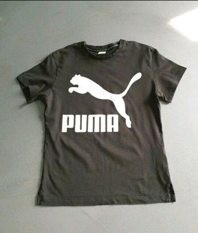 PUMA CLASSICS LOGO TEE - T-Shirt schwarz  Silberprint - schimmern in Enkenbach-Alsenborn