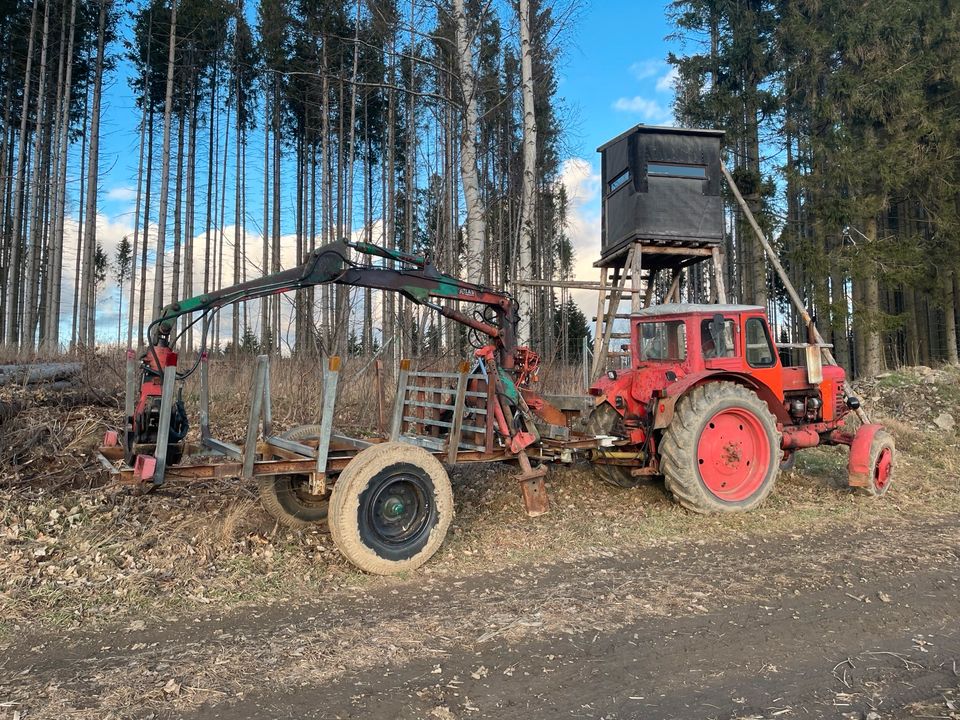 Rückewagen * Holz * Wald * Rückehänger Atlaskran in Marienberg