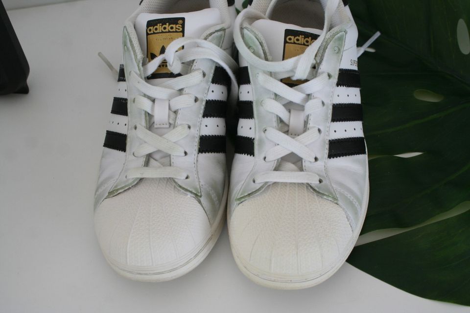Adidas Superstar Schuhe Turnschuhe Sneaker schwarz weiß 38 in Schweinfurt