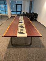 Konferenztisch - großer Esstisch Tisch aus massiven Padouk Holz Dithmarschen - Heide Vorschau