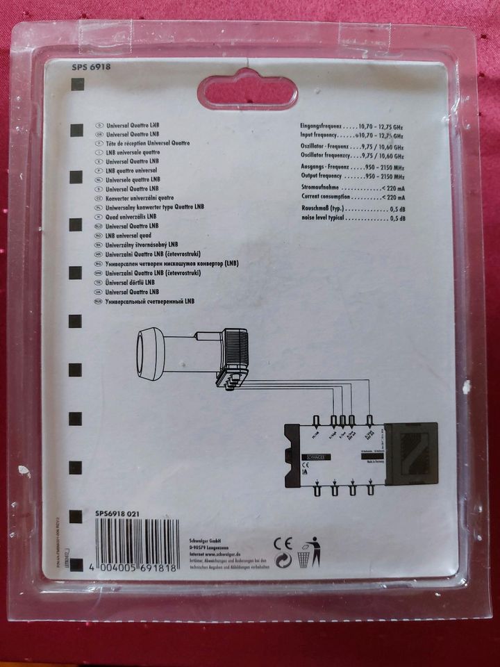 Schwaiger Universal Quattro LNB SPS 6918 in St. Ingbert