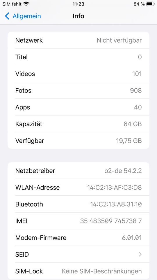 iPhone 8 Plus 64gb - Ladekabel - Hülle - OVP in Blankenhain