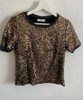 Mango goldenes Pailletten Shirt Hessen - Gießen Vorschau