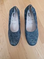 Pumps -  helles blau/grau Velourleder  - Gummizug - Weite K Kr. Passau - Passau Vorschau