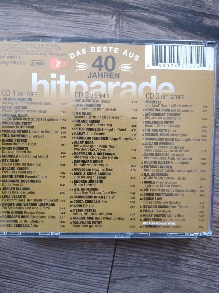 3CDs CD Das beste aus 40 Jahren Hitparade Sieger 70er 80er ZDF in Eberdingen