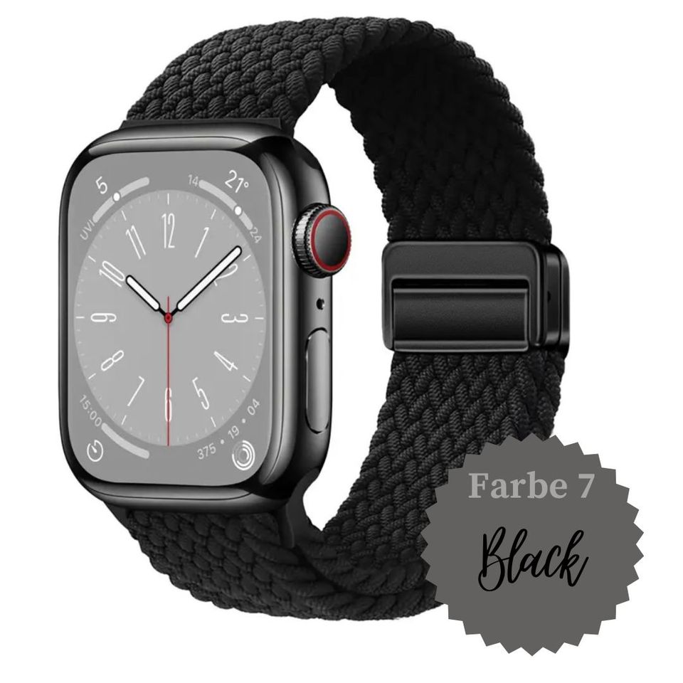 Apple Watch Ultra 9 8 7 6 5 Armband elastisch geflochten Magnet in Straelen