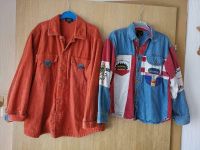 2 Jungen Langarm Hemden, Gr. 134/140, orange Cord+Jeans blau/bunt Baden-Württemberg - Mosbach Vorschau