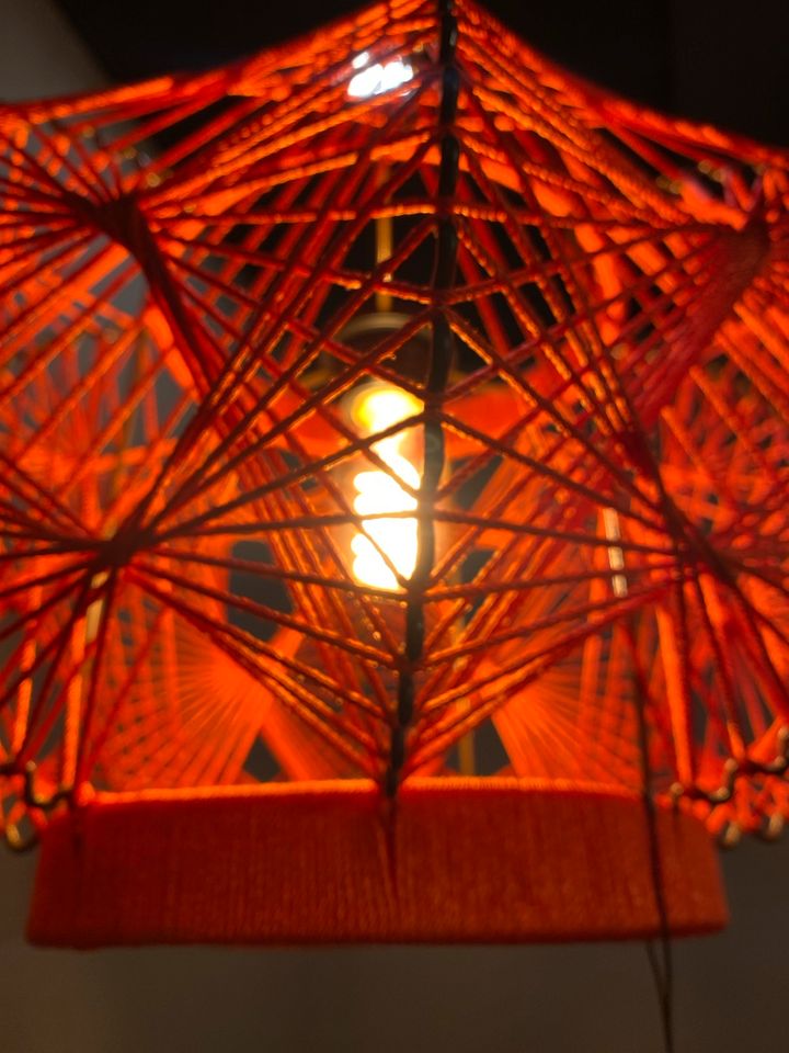 60er Fadenlampe Leuchte neu gewickelt mit 60er Kordelband in Dortmund