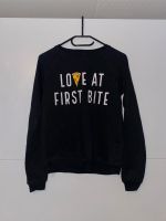 Schwarzer „Love at the first bite“ Pullover Baden-Württemberg - Weil am Rhein Vorschau