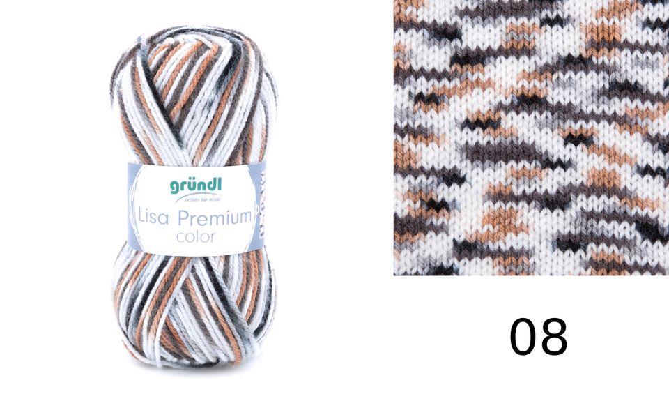 37,00 €/1 kg Gründl LISA PREMIUM COLOR Wolle Garn stricken häkeln in Silberstedt