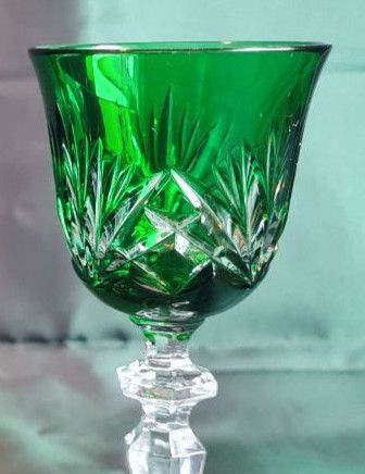 Likör Sherry Aperitif - Bleikristall Glas - Überfangglas-Methode in Kerpen