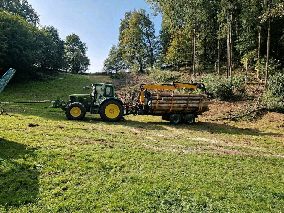 Holztransport, Rückewagen, Durchforstungen in Lautertal