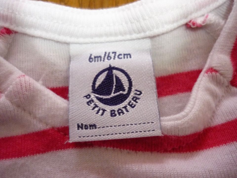 Petit Bateau Sommerkleid Gr. 62/68 pink-weiß gestreift neuwertig in Mainz