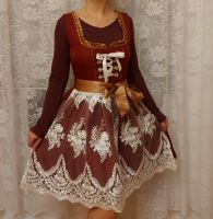 Dirndl 2-tlg weinrot mit Schürze aus Spitze Gr. S 36 38 Neu Dresden - Reick Vorschau