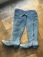 Graue Wildleder Langschaftstiefel Gr.38 Overknees? Krempe Niedersachsen - Barendorf Vorschau