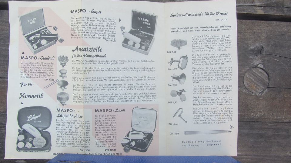 Maspo Massage Apparat Original Verpackung Anleitung in Viersen