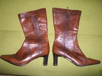 JANA - exklusiver Damenlederstiefel mit Nieten-Flechtapplikation Pankow - Weissensee Vorschau