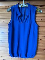 Bluse Top Tunika XS 34 Only Ballontop Gummizug blau royal Niedersachsen - Oldenburg Vorschau
