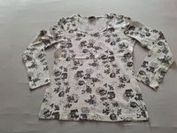 Damen Shirt, langarm, weiß m. Allover-Print, Gr. S, Marke BoyseNs Sachsen - Plauen Vorschau