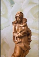 Holzfigur Madonna mit Kind Bayern - Germering Vorschau