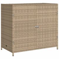 Gartenschrank Gartenhaus Beige 83x45x76 cm Poly Rattan Bayern - Bad Kissingen Vorschau