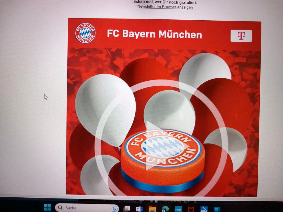 FC Bayern signiertes Weizenbierglas, Tasse, Käppi und vieles mehr in Rust