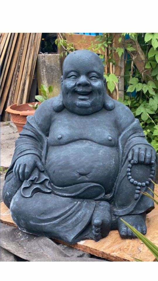 XL 140kg Glücksbuddha dicker lachender Happy Buddha Tempelbuddha in Karlsruhe