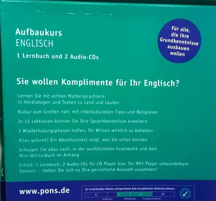 PONS - Englisch Aufbaukurs in der OVP / Originalverpackung in Stuttgart