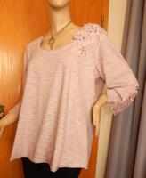 *Tredy*neuwert.Sommershirt mit 3/4 Arm und Spitze -Gr. 42 Altrosa Brandenburg - Wandlitz Vorschau