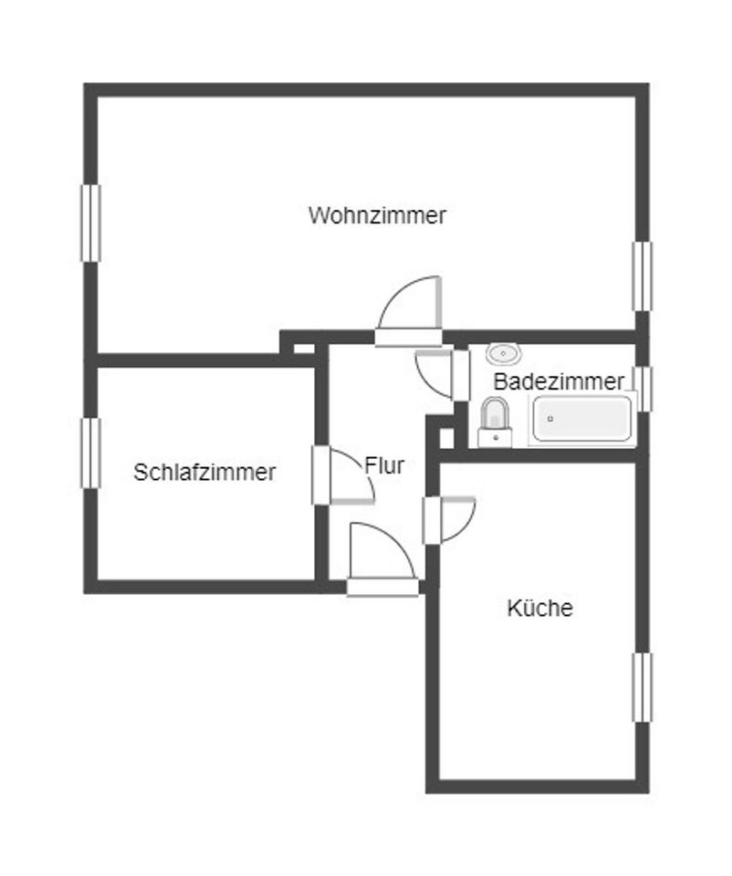 Richtig zuhause: Gepflegte 2-Zi.-ETW in zentraler Lage von Bad Lauchstädt in Bad Lauchstädt