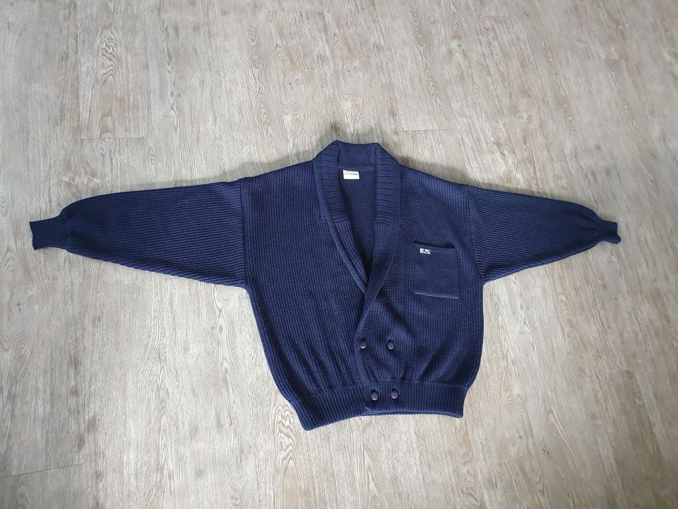 Herrenstrickjacke dunkelblau Fischer for men Gr. 56 zum Knöpfen in Sittensen