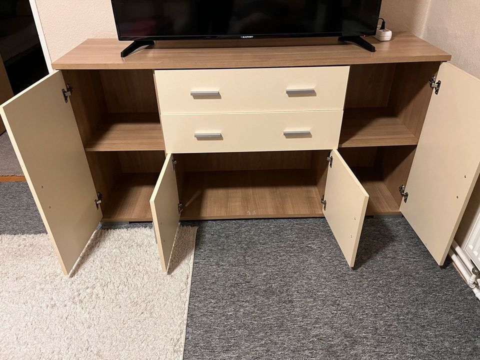 Kommode Sideboard Wohnzimmer TV Schrank mit 2x Schubladen in Neumünster