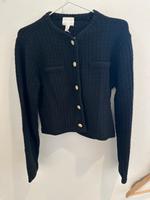 H&M Strickjacke schwarz Cardigan Gold Gr. S 36 Sachsen - Großpösna Vorschau
