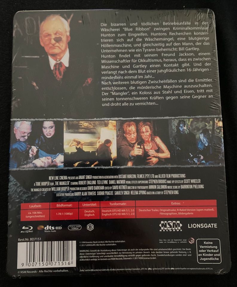 The Mangler - Blu Ray Steelbook in Bergheim