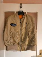 Alpha Industries Jacke / Weste beige XL mit Harley Patch Berlin - Pankow Vorschau