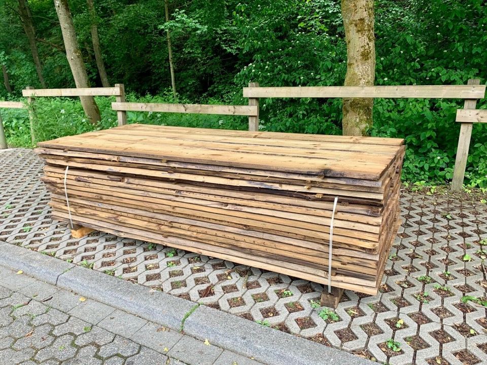 Rangerzaun Bonanzaun Bretter Schwarte Bohle Zaun - KDI - 400 cm in Lennestadt