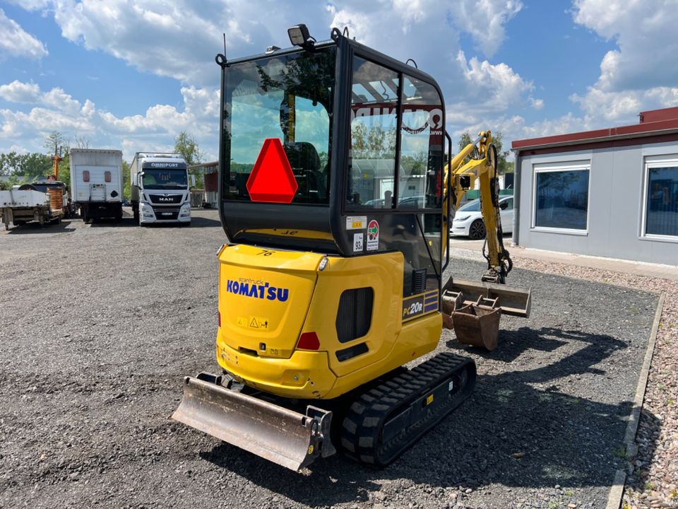 Minibagger Komatsu PC20R UVV, Bj 22, 500h Service, 2,0t, inkl MwSt, Powertilt, ZSA, GRL, 2xTieflöffel in Bad Hersfeld