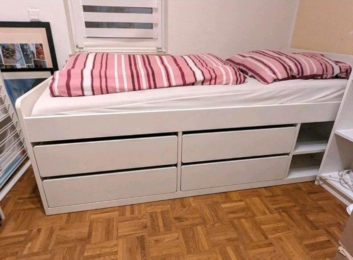 Ikea Släkt Bett 90x200cm Jugendbett mit Stauraum in Coswig