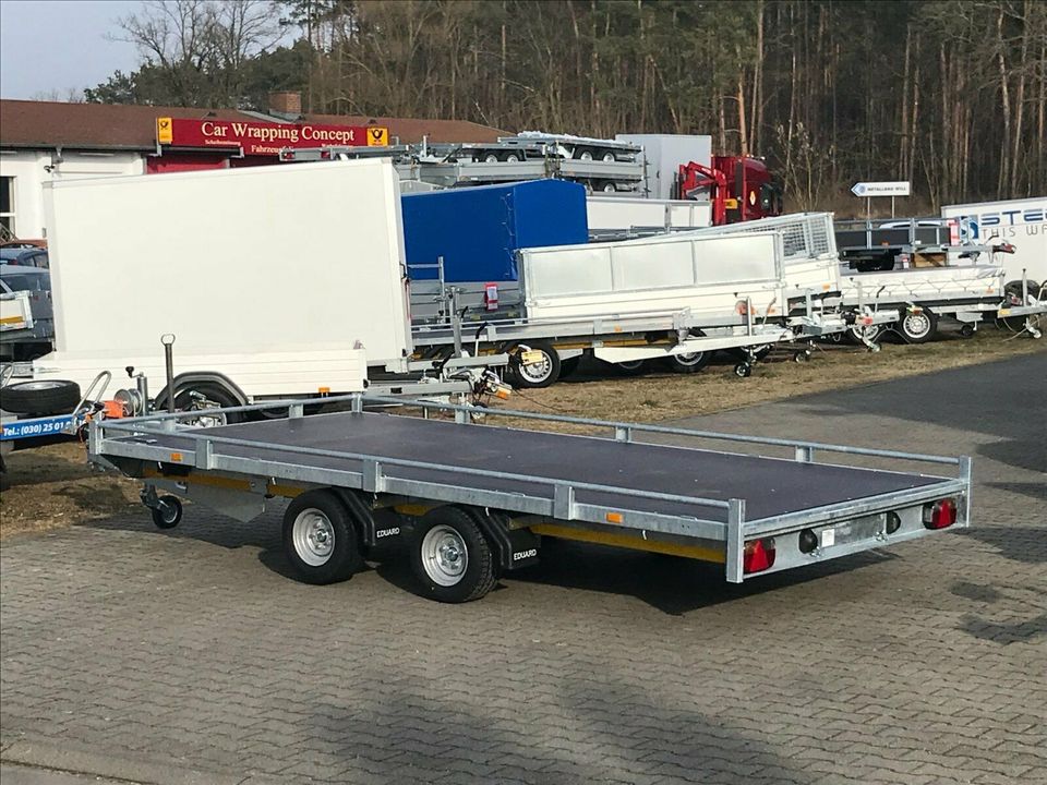 ✅ Eduard Auto Transporter 3000 kg 406x200 cm Reling Rampen 56 S in Schöneiche bei Berlin