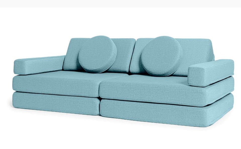 SHAPPY Spielsofa Ultra Plush in Sky Blue - Velours aqua blau NEU in Bamberg