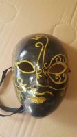 Maske Fasching Venedig Maskenball Schwarz Gold Glitzer Fetisch Hessen - Rotenburg Vorschau