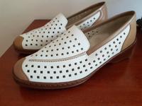 Damen-Sommerschuhe, Jenny by ara, Größe 36 (5,5) Weiß-Braun, München - Sendling Vorschau