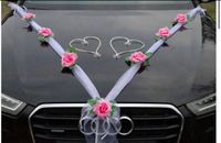 Autoschmuck Hochzeit Braut Paar Herz Girlande Rose weiß PKW Berlin - Marzahn Vorschau