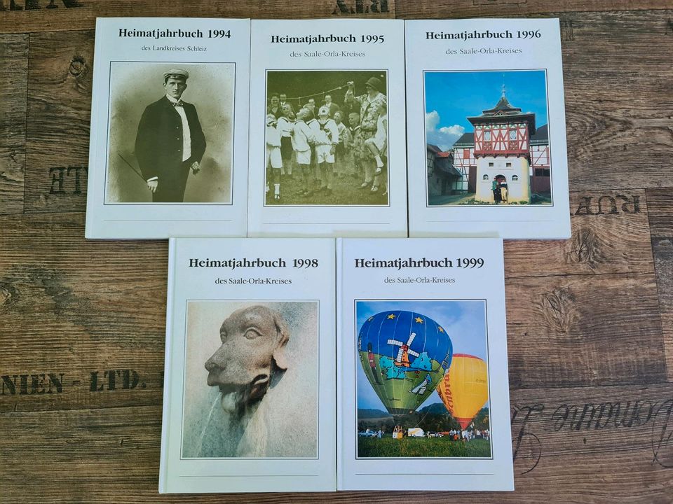 Heimatjahrbuch des Saale-Orla-Kreis 1994, '95, '96, '98 und '99 in Schleiz