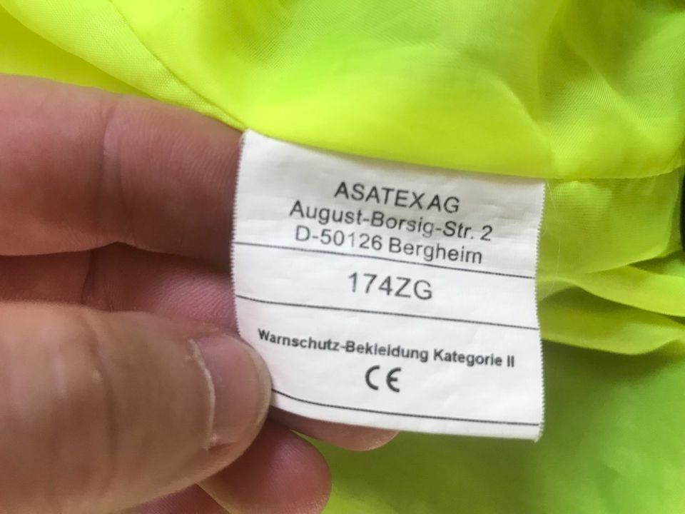 ASATEX Warnschutz Jacke Gr M 3M Scotchlite in Elxleben an der Gera